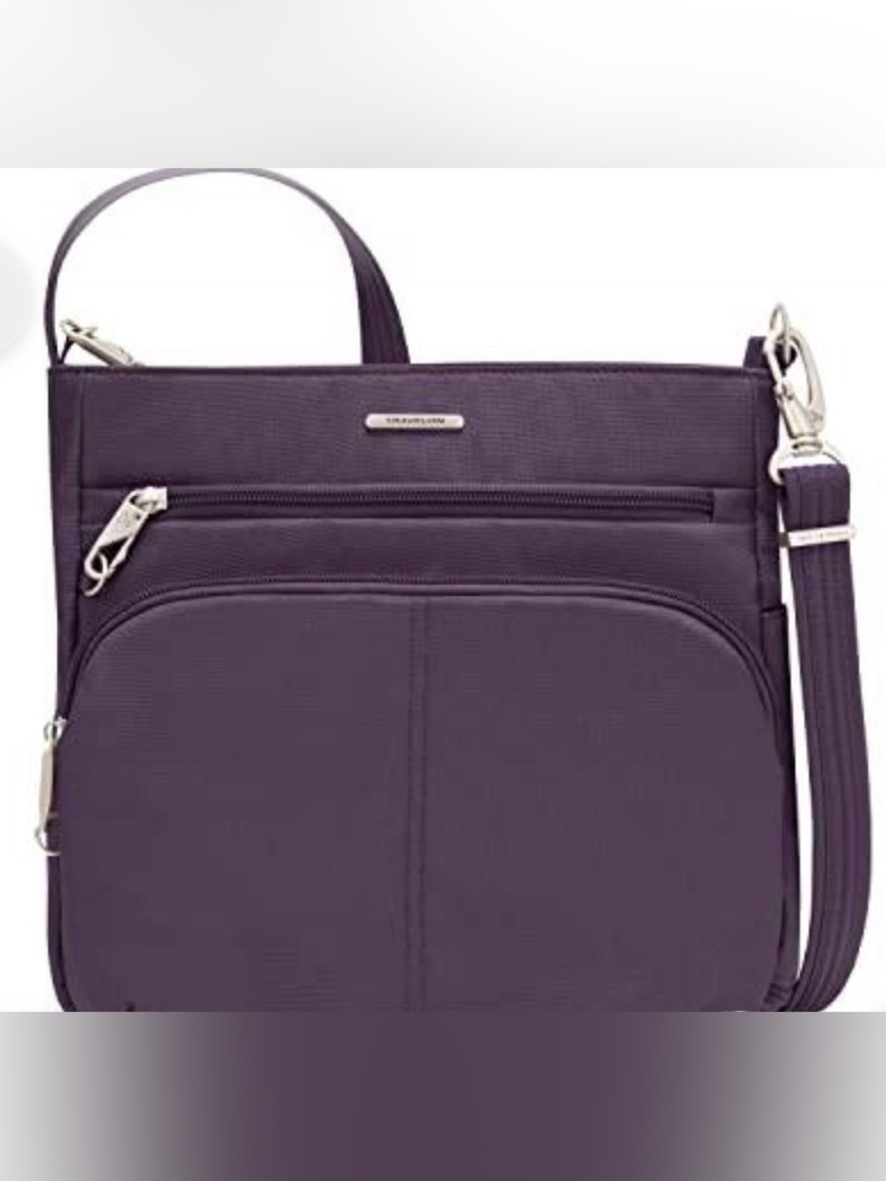 Travelon Purple Classic North South Anti Theft Crossbody Bag NWT - Picture 11 of 12